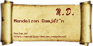 Mendelzon Damján névjegykártya